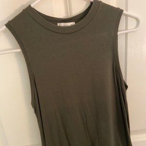 Cotton On Women's army green tank top